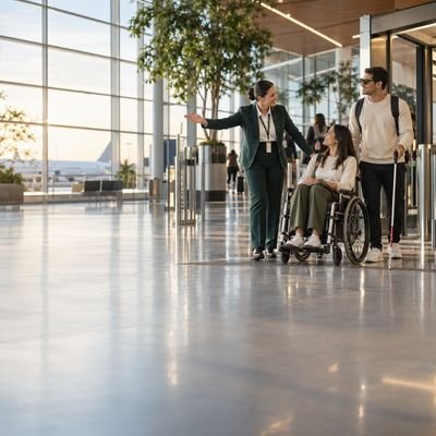 Acessibilidade e atendimento a passageiros em aeroportos